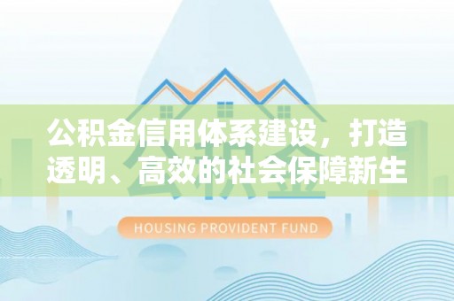 青山湖公积金信用体系建设，打造透明、高效的社会保障新生态