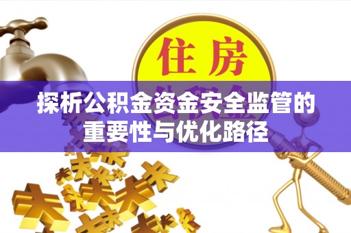青山湖探析公积金资金安全监管的重要性与优化路径